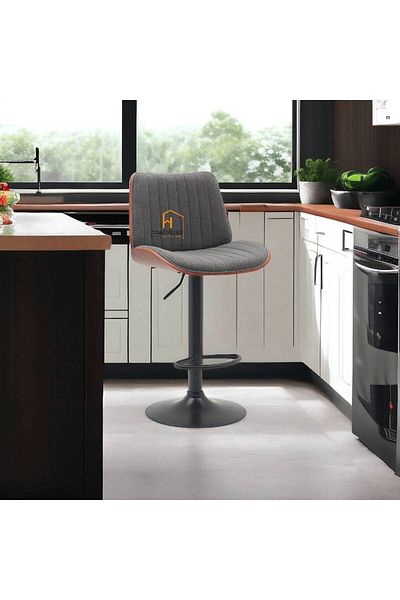 Al Saada Home Bar Chair - 95 x 50 x 50 cm - Dark Gray