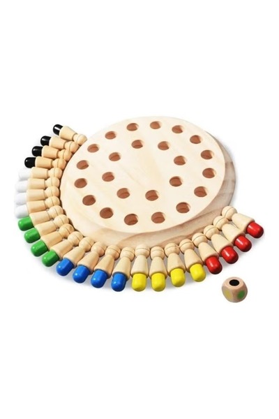 rexa 24‑Piece Matchstick Chess Set – Portable Wooden Game for Travel & Play