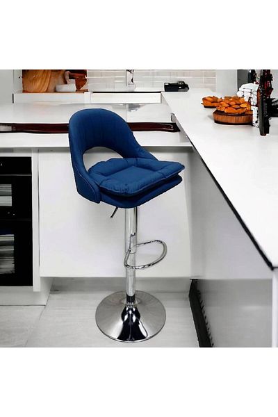 Al Saada Home كرسي بار أزرق 125 × 45 × 45 سم