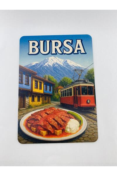 CraftbyBYC Bursa Temalı Resimli Ahşap Duvar Posteri-Hediyelik Konsept Poster