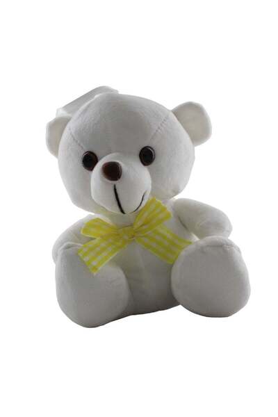 Toybox دب تيدي ناعم محشو وغير سام باللون الأبيض (24 × 19 × 14 سم)