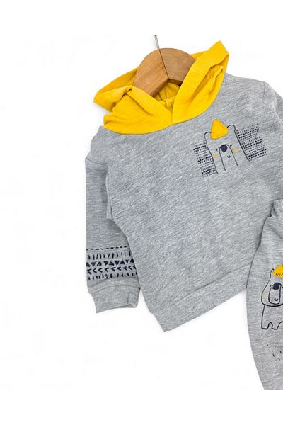 voyyo kids baby Baby Boy Hoodie, Lightweight Hoodie, Seasonal Stylish Baby Set Premium for 6-36 Months