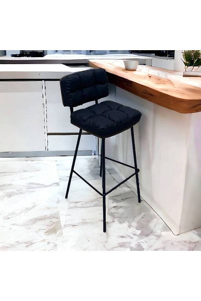 Al Saada Home Black Bar Chair 125 x 45 x 45 cm