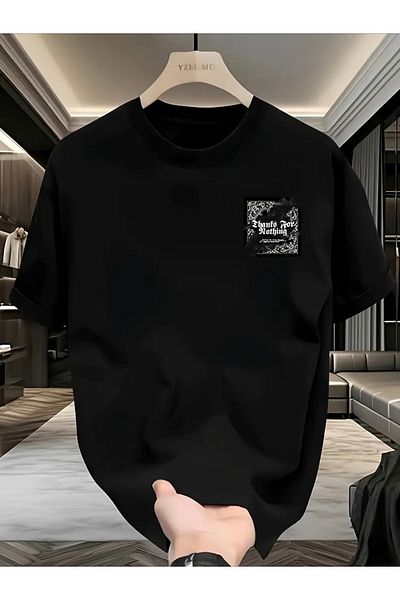 FUFLUNS Thanks for Nothing Printed Oversize Circleneck T-Shirt