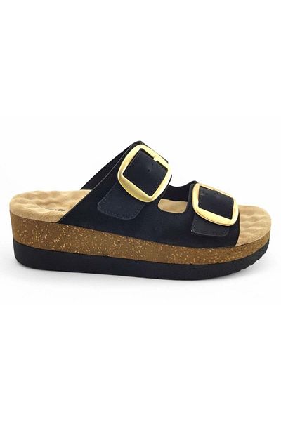 Muya Pantai Anatomical Günlül Women's Slippers-Black