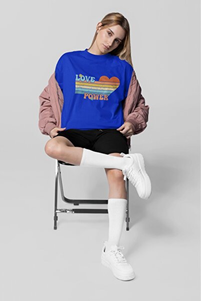 ArtYus TRIOCĂ CU MÂNĂ SCURTĂ CU GÂRĂ ROTUNDĂ IMPRIMATĂ LOVE POWER TRANSFER PE...