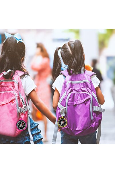 Anoffel بوصلة سلسلة مفاتيح ملونة 6 قطع بوصلة صغيرة للمدرسة التجريبية بوصلة جيب بوصلة مغناطيسية بلاستيكية