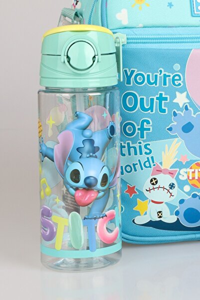 Stitch Dekomus Licensed Stitch "Galaxy Pop Collection" Thermo Lunch Box, Water Bottle