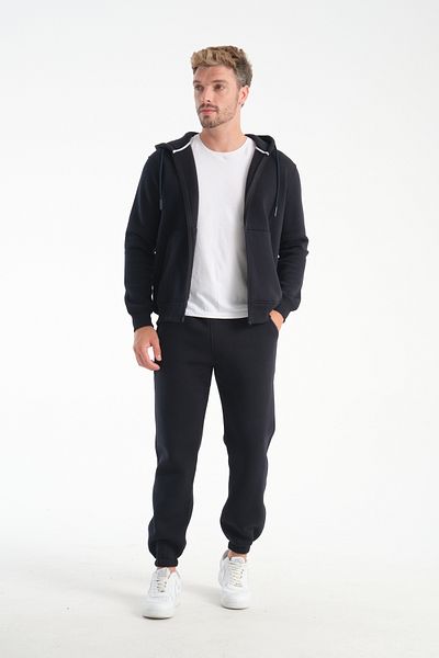 kaphone 10 Men's Pamulu 3 Thread Inside Fleece Full Zip Hooded Tracksuit Set
