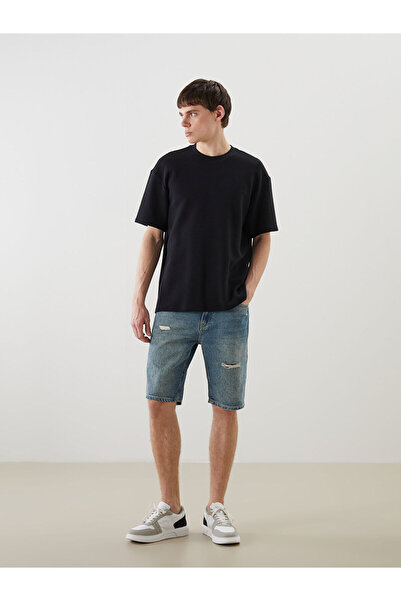 LC Waikiki Nevavm Standard Fit Men's Jean Shorts with a Difference