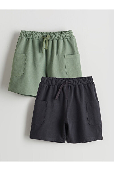 LC Waikiki Sort pentru băieți cu talie elastică de sezon nou, pachet de 2 - S...