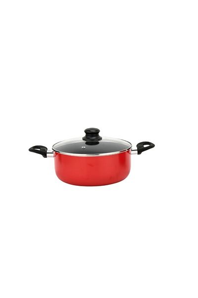 Generic Non-stick Pot with Glass Lid - 24 cm