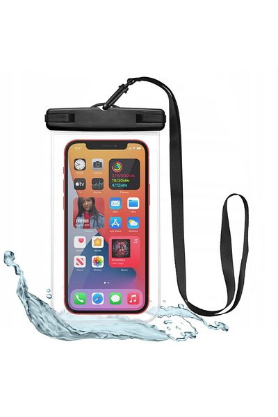 OEM Husă de telefon impermeabilă Tech-Protect, 6,9 inch, protecție IPX8, neagră, set cu cablu