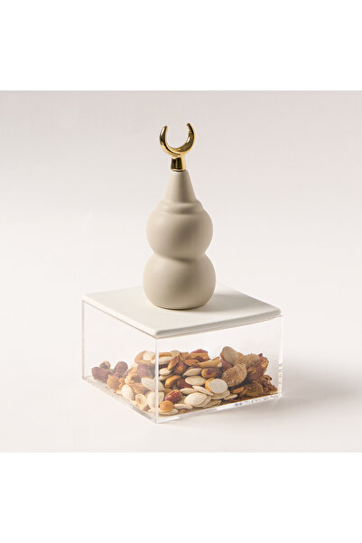 homez La Mesa grey acrylic decorative box 12*12*23.3