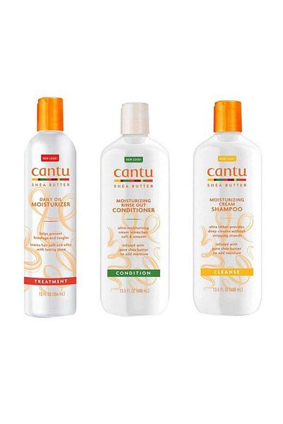 Cantu Moisturizing Cream Shampoo and Conditioner Set (3 Pieces, 1184ml)