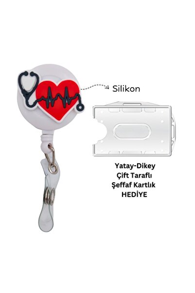 doktorbonem EKG Stetoscop Silicon Yoyo Guler Card Holder Protector orizontal ...