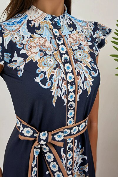 Hiccup Çiçekli Uzun Elbise