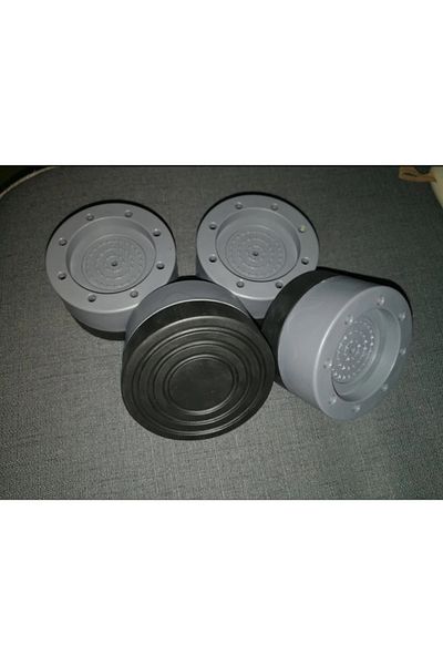 OEM Set of 4 Non-Slip Feet, Anti-Vibration Feet for Furniture, Washing Machine, Gray with Black