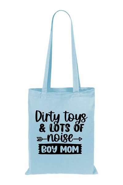Boomer Sacosa de bumbac, imprimata cu mesaj haios "Boy Mom"