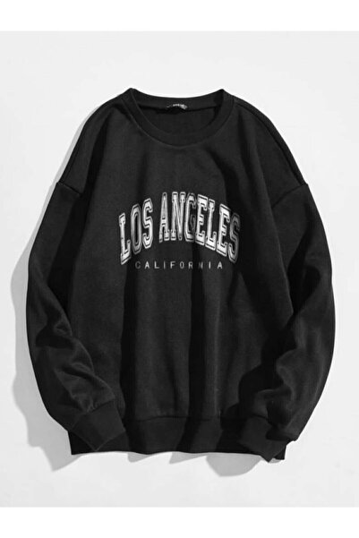 kahire ملابس بلاك جاك، سويت شيرت أسود لوس أنجلوس