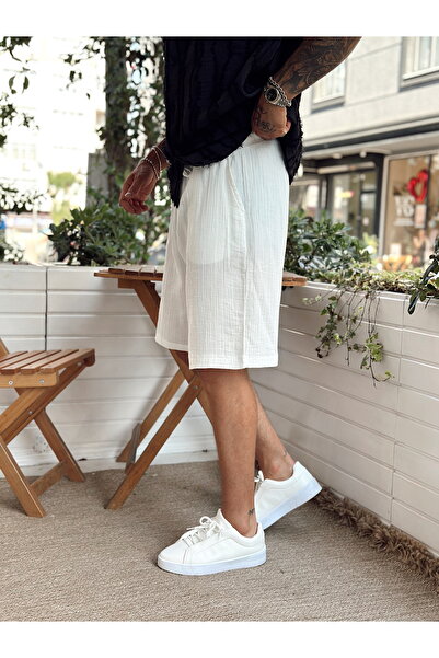 manch collection Муслин плат Basic шорти бели