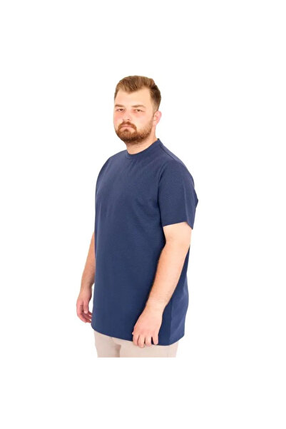 cusseli Μπλουζάκι Plus Size με γιακά χρυσό 25034 indigo