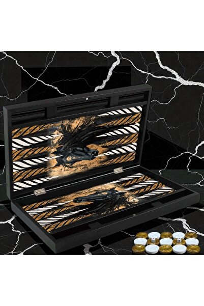 Kuzey Tacı مجموعة لعبة الطاولة المخصصة بتصميم الحصان، موضوع الطبيعة البرية، رمز الروح الحرة VIP، 48-29 سم