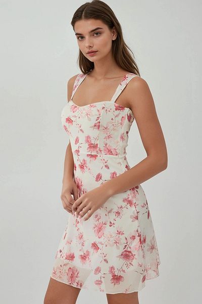 Hiccup Rochie mini din tul cu decolteu cu buline