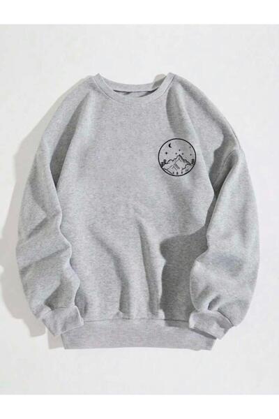 Hunors Sportswear & Company Unisex Moon Sun Earth Back Printed Sweatshirt