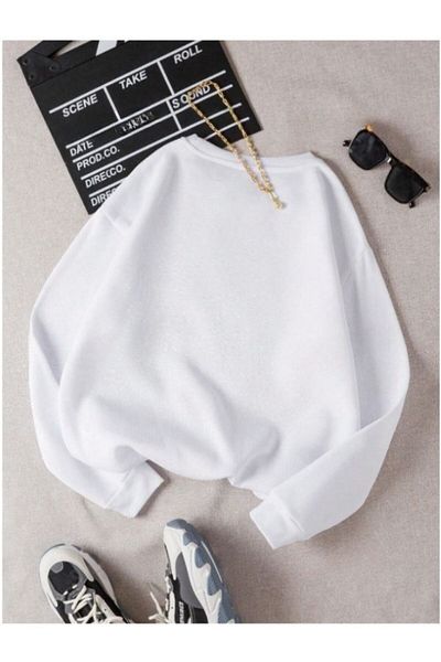 Hunors Sportswear & Company Hanorac oversize cu imprimeu inimă mini piept stâng pentru femei