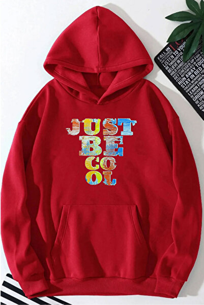 kahire Just Be Cool Printed Hooded Sweatshirt