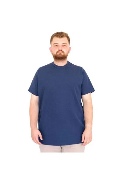 cusseli Large Size Tshirt Bis Collar Dore 25034 Indigo