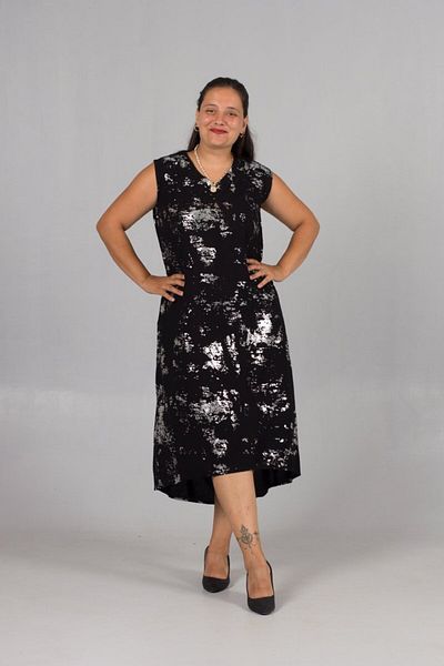 Truva XXL Gilded Cotton Stylish and Lightweight Gilded Sleeveless Dress