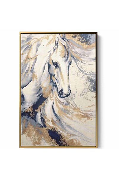 LOWHA لوحة فنية جدارية من القماش مشدودة على إطار خشبي بإطار ذهبي عائم وتصميم ...