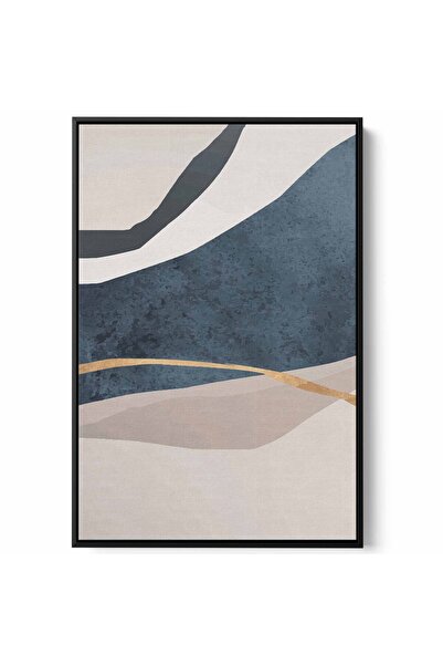 LOWHA Canvas Wall Art Stretched Over Wooden Frame with Black Floating Frame a...