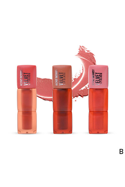 ROSE BERRYY مجموعة Teddy Fluff – 3 قلوسات مخملية مطفية من Rose Berry