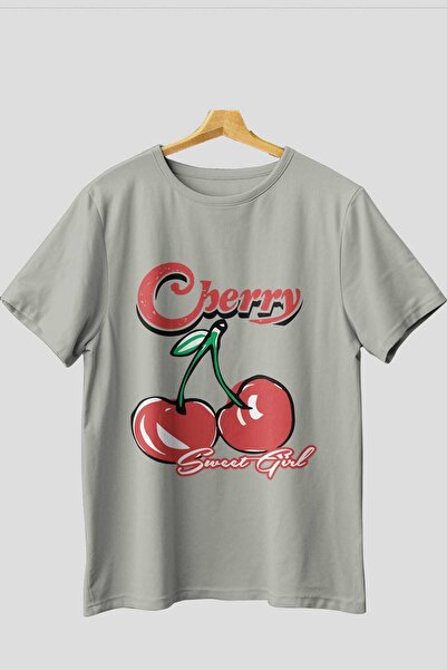 Ankhises تي شيرت Cherry Cherries 8 مطبوع من الأمام كبير الحجم للرجال والنساء ...