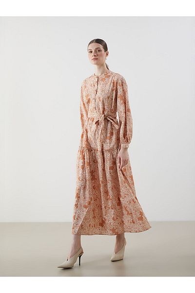 LC Waikiki Judge Collar Patterned Women's Dress