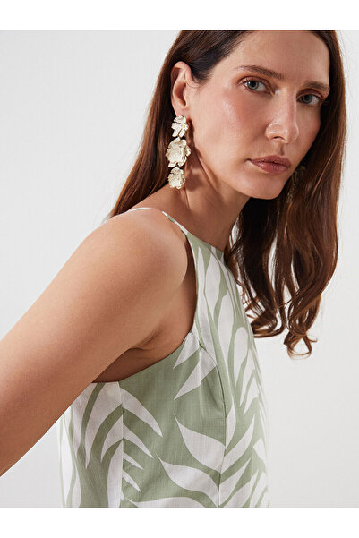 LC Waikiki Yeni Sezon Halter Yaka Desenli Katkat Elbise - S5M303Z8