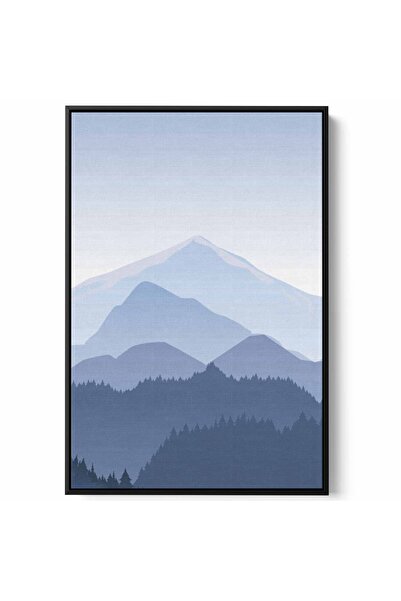 LOWHA Canvas Wall Art Stretched Over Wooden Frame with Black Floating Frame a...