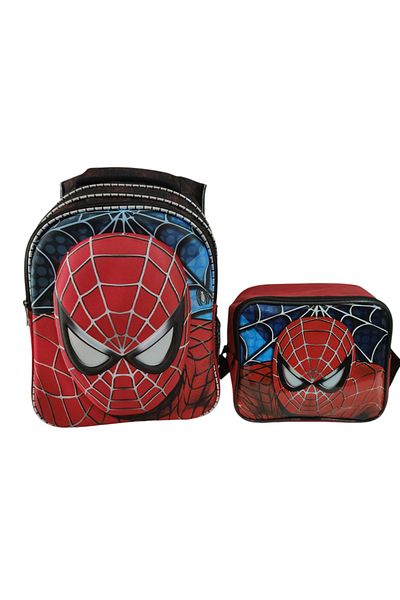PartAntalya Geantă de școală pentru băiat Spiderman cu trei ochi cu model în relief