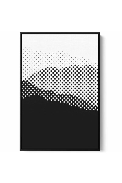 LOWHA لوحة فنية جدارية من القماش مشدودة على إطار خشبي بإطار أسود عائم وتصميم ...