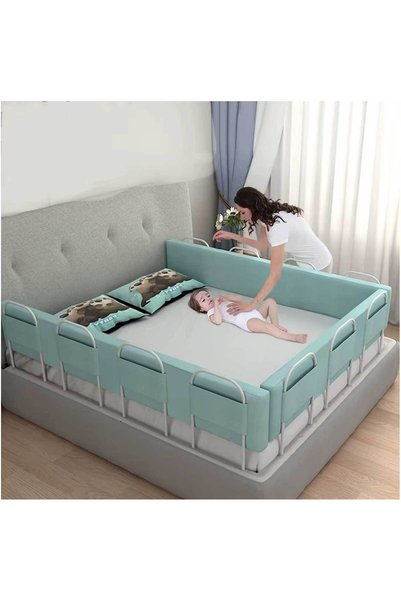 RevuBaby PRO Yumuşak Bebek Güvenlik Yatak Bariyeri Yatak Korkuluğu 150 Cm Tek Parça