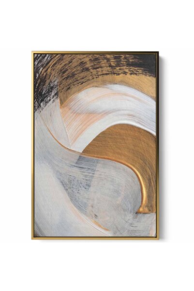 LOWHA لوحة فنية جدارية من القماش مشدودة على إطار خشبي بإطار ذهبي عائم وتصميم ...