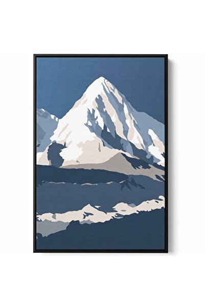 LOWHA Canvas Wall Art Stretched Over Wooden Frame with Black Floating Frame a...