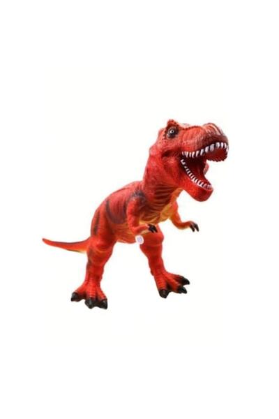 OEM T-rex Dinosaur Figurine with Sounds, Soft Rubber, Red, 50 cm