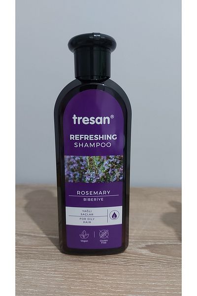 Tresan Pack of 2 Rosemary Shampoo 300 ml – for Oily Hair – Anti-Hair Loss – Vegan –