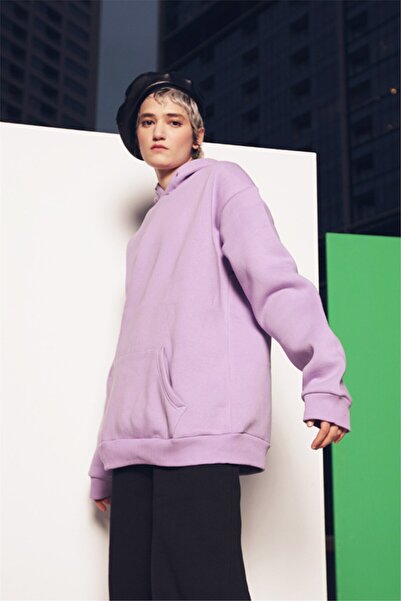 kahire Hanorac de bază oversize unisex Liliac