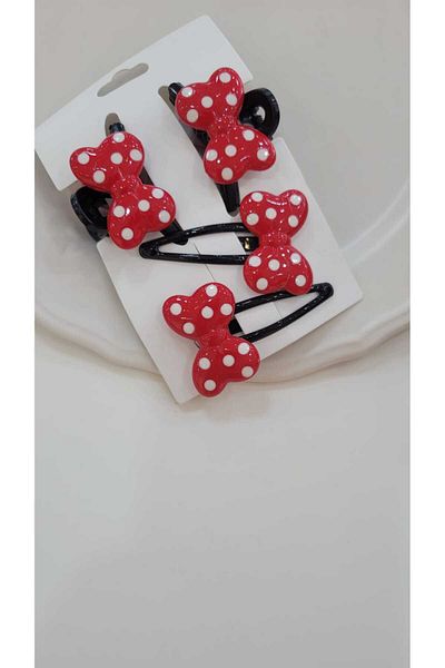 GÜLPEŞE Set of 4 Red Bow Buckles Onno-56