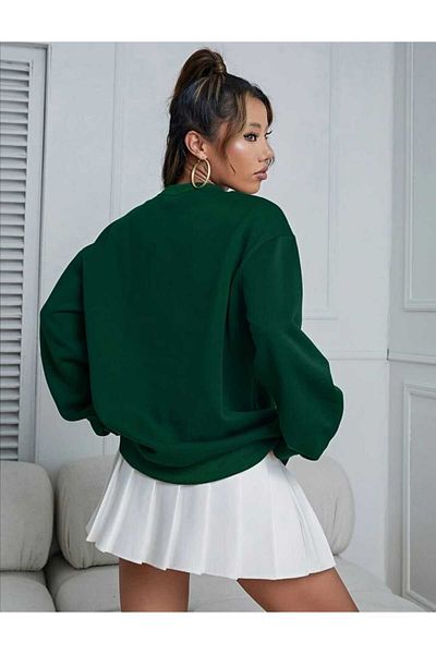 Hunors Sportswear & Company Plain Green Oversize Sweatshirt